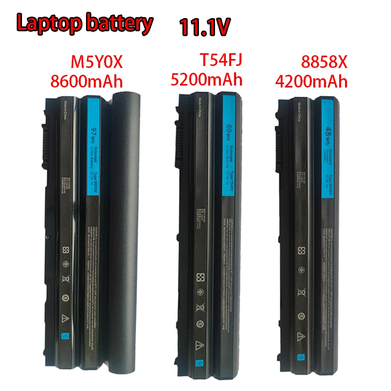 

11.1V Laptop Battery 4200/5200/8600mAh for Dell 8858X T54FJ M5Y0X E6420 E6520 E5420 E5520