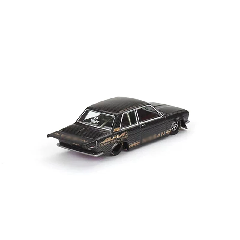 Kaido House + MINIGT 1:64 Toy Model Car Datsun 510 Pro Street Alloy Open Hood Vehicle #KHMG110 Full Carbon