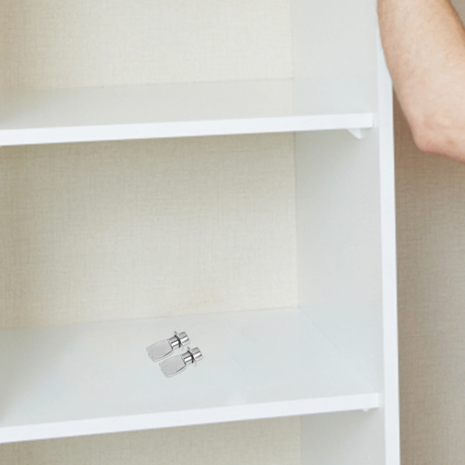 

50 set Cabinet Shelf Pegs Steel Shelf Supports For Closet Pantry Bookshelf Display Cabinet Furniture Shelving Clips