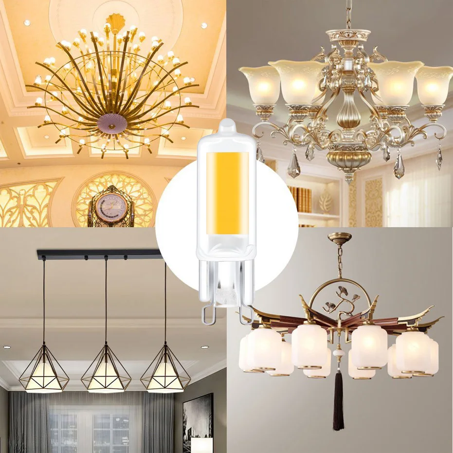 G9 LED Bulb 3W COB Glass Lamp 220V 110V Warm White 3000K White 6000K Energy Saving Light Replace Halogen Crystal Chandelier