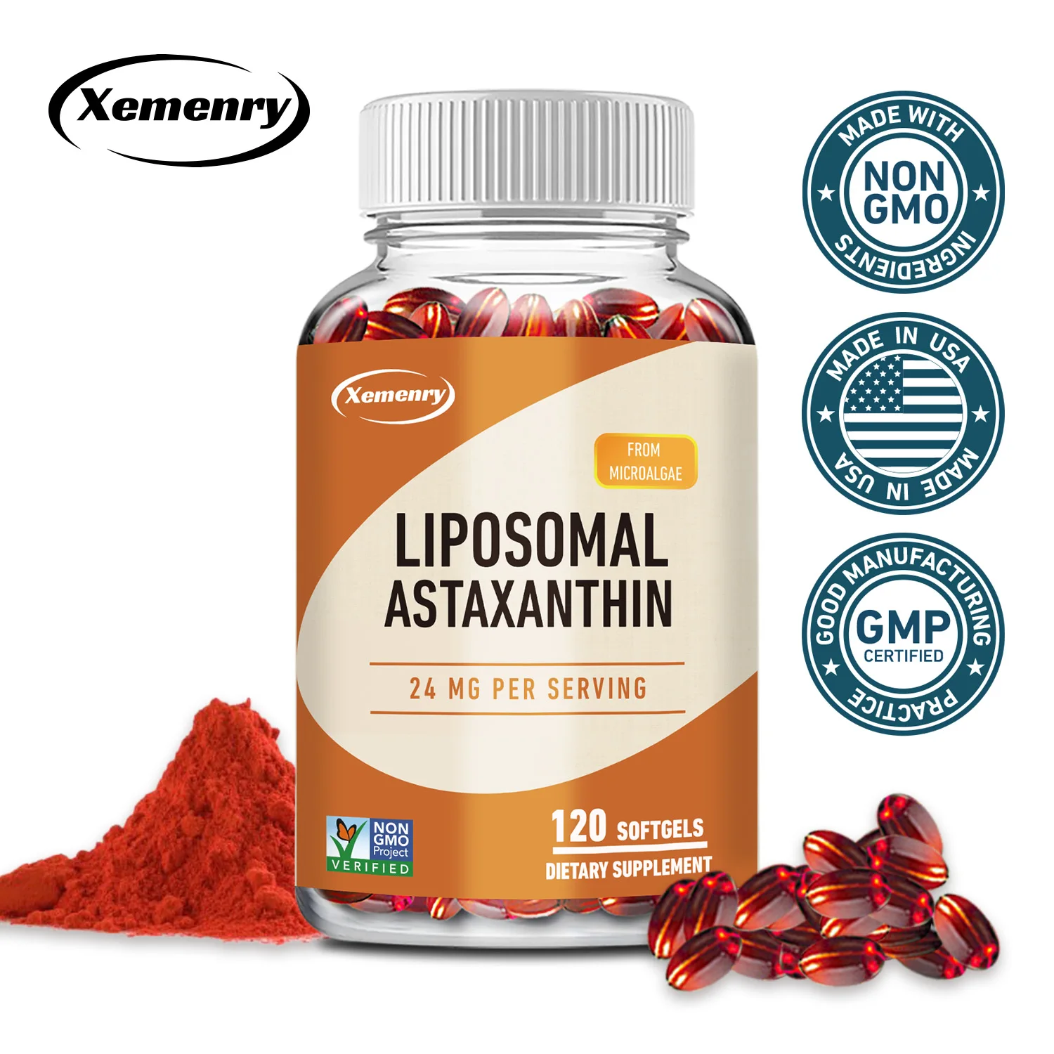 

Liposomal Astaxanthin - Maximum Absorption, Accelerates Metabolism, Antioxidant, Promotes Eye, Joint, Skin and Heart Health