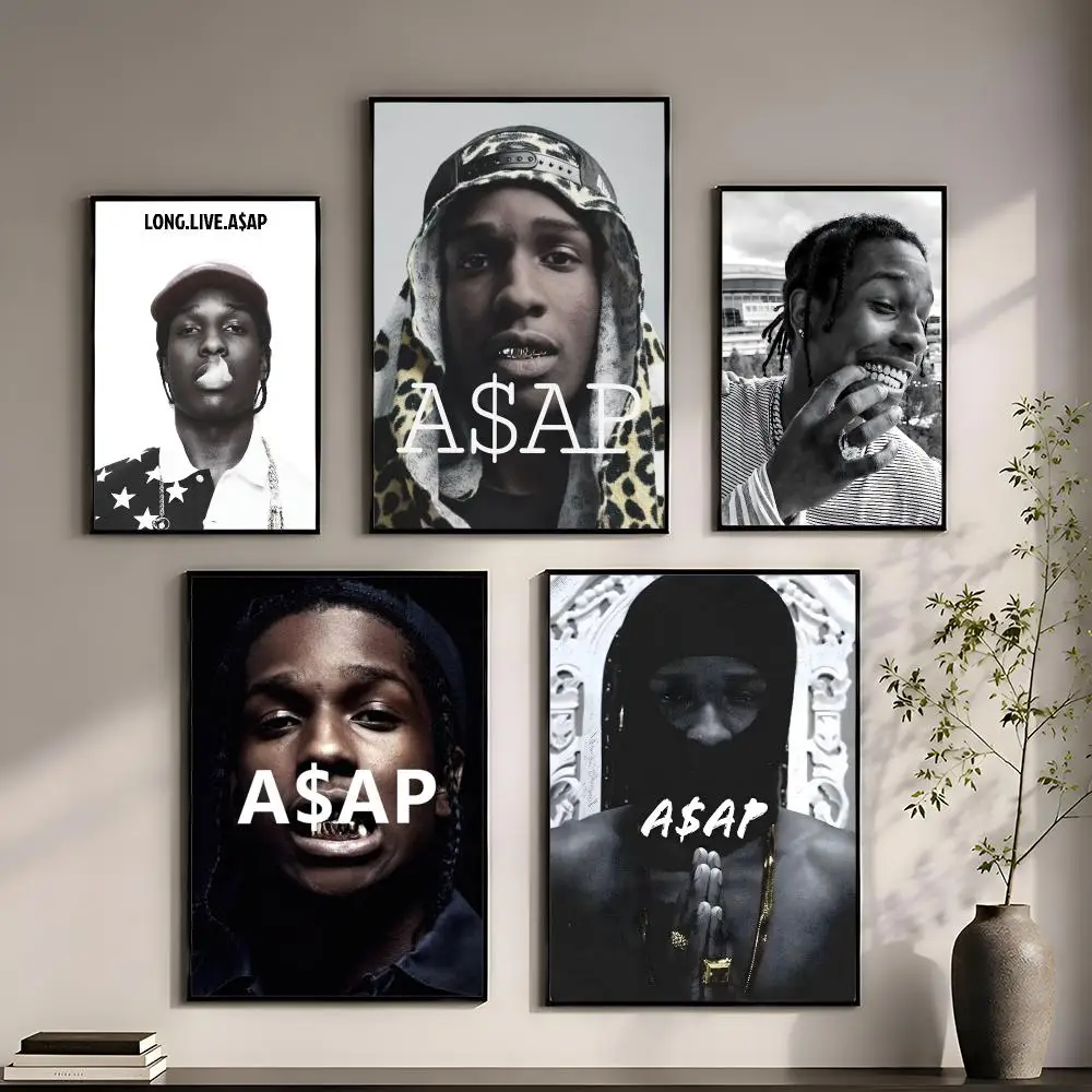 A$APS R-Rocky A-ASAP American Rapper Poster Perfect Sticker Self Adhesive for Office Home Theater Wall Art Decor Fancy Gift