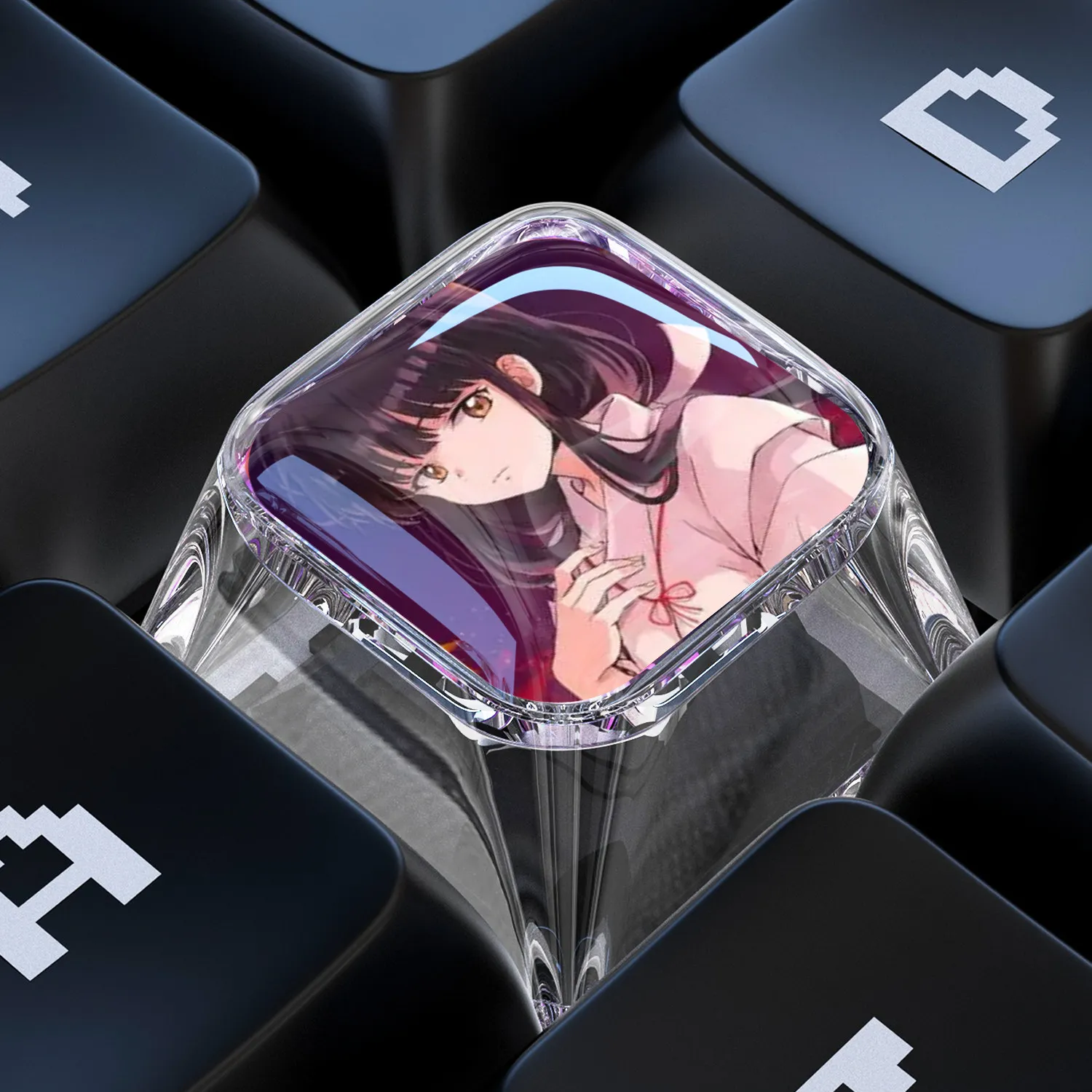 Diy Goddess Story Kikyo Mechanical Keyboard Keycaps Kikyo Cross-Axis Mechanical Keyboard Pc Personalized Keycaps Gift Toys