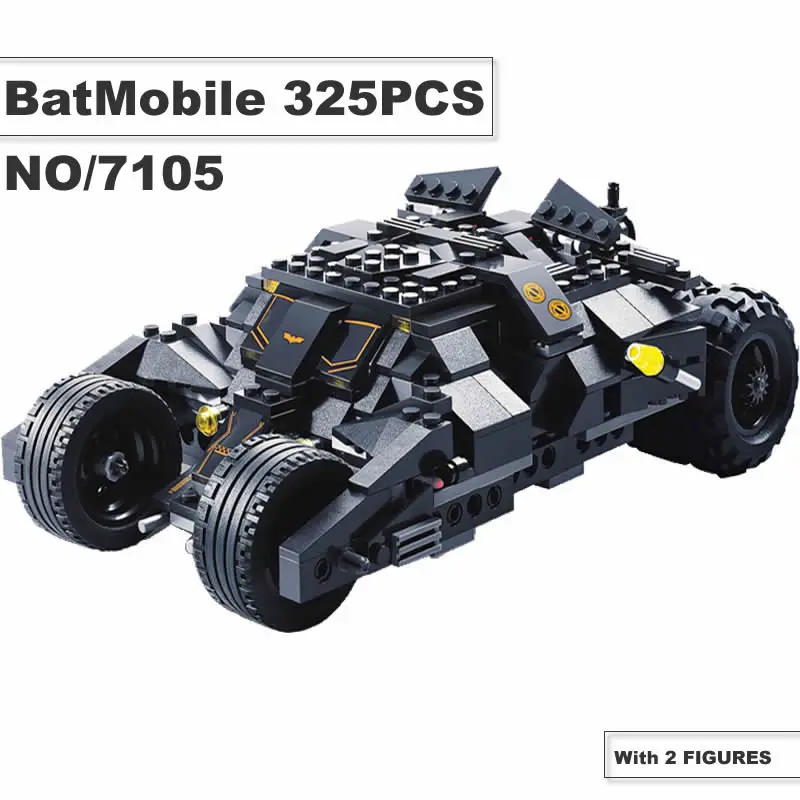 Batmobile Building Blocks Brinquedos para Crianças, City Racing Car, Speed Champion Vehicle Bricks, Presente de Construção Educacional, Superheros