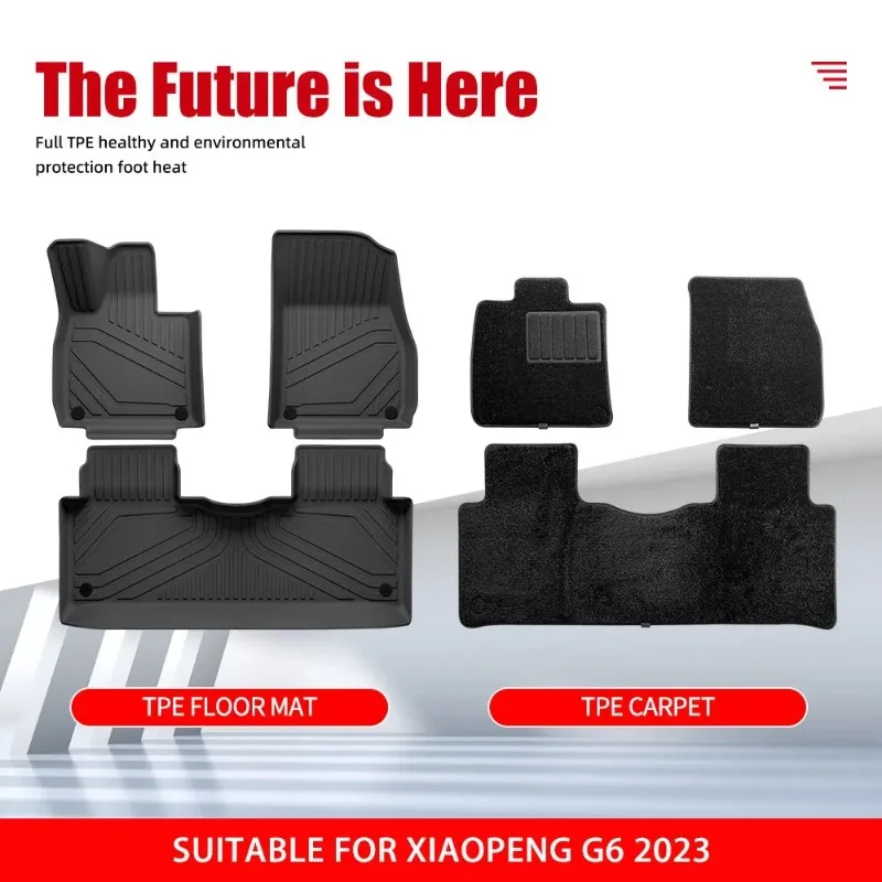New Arrivals Premium waterproof non-slip 3D TPE Seat Back Mat for Xpeng G6 2023-2025，All Weather Dustproof Black Luxury Interior