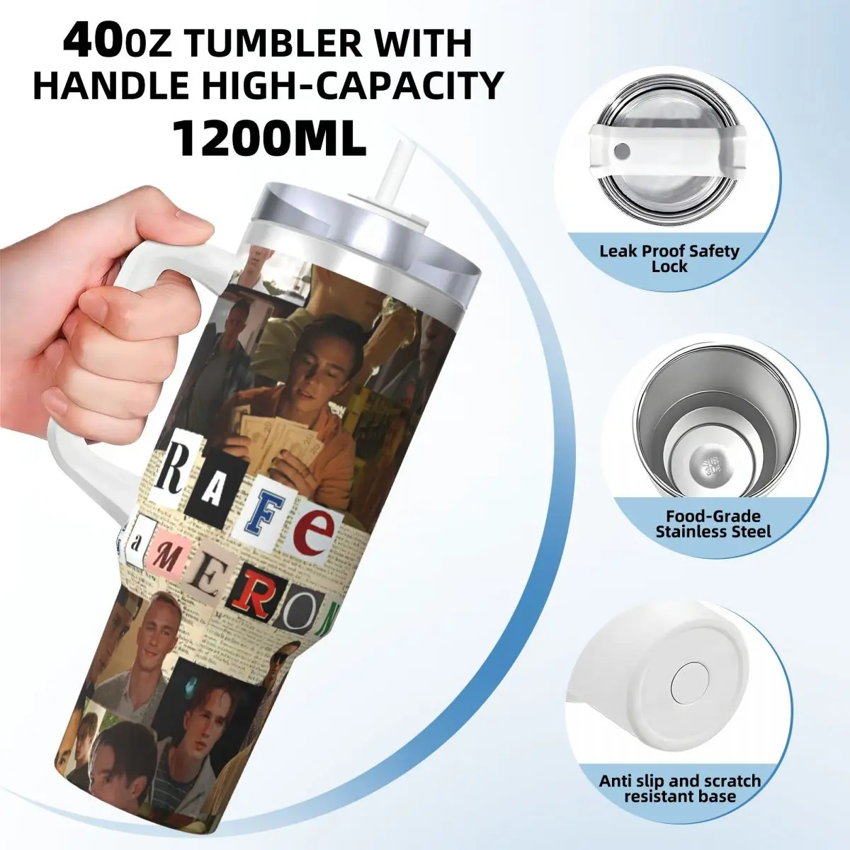 Stainless Steel Tumbler Rafe Cameron Coffee Mug Drew Starkey Leakproof Cold and Hot Car Mugs Travel Graphic Water Bottle