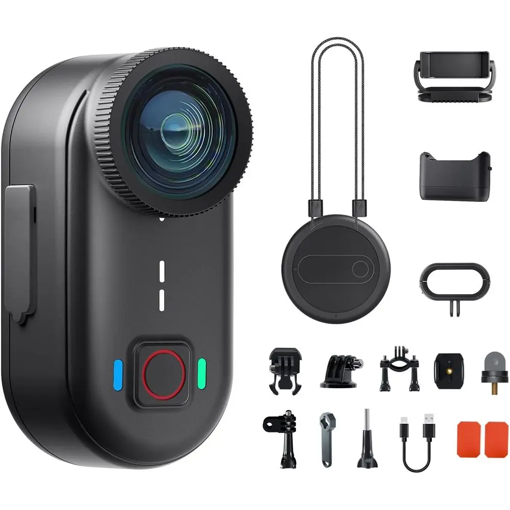 4K Action Camera with Built-in 64GB, 20MP, 6-Axis Stabilization, Waterproof for POV, Vlogs, and Sports