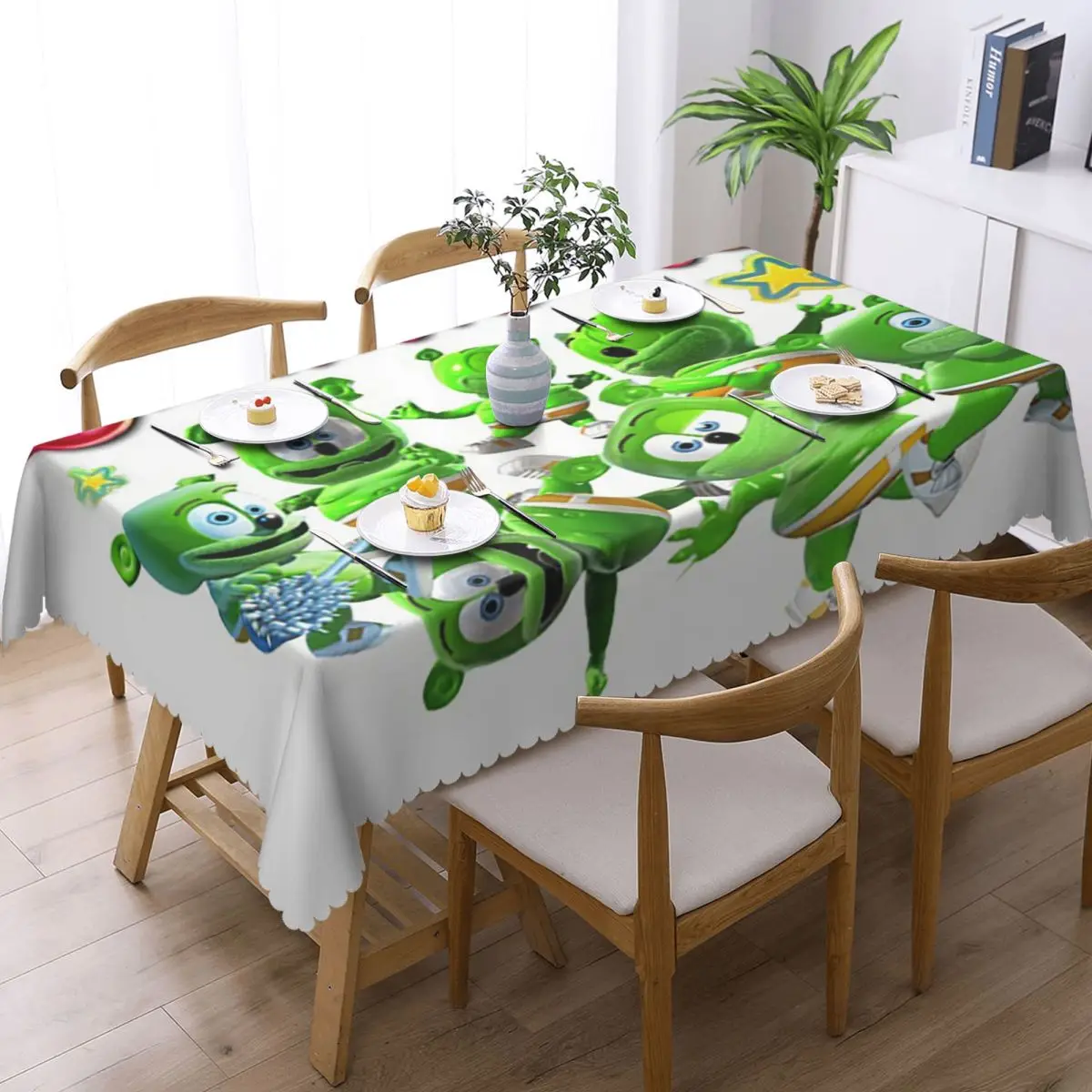 Gummibar (the Gummy Bear) Custom Rectangular Tablecloth Waterproof Table Cover for Dining Events Table Cloth