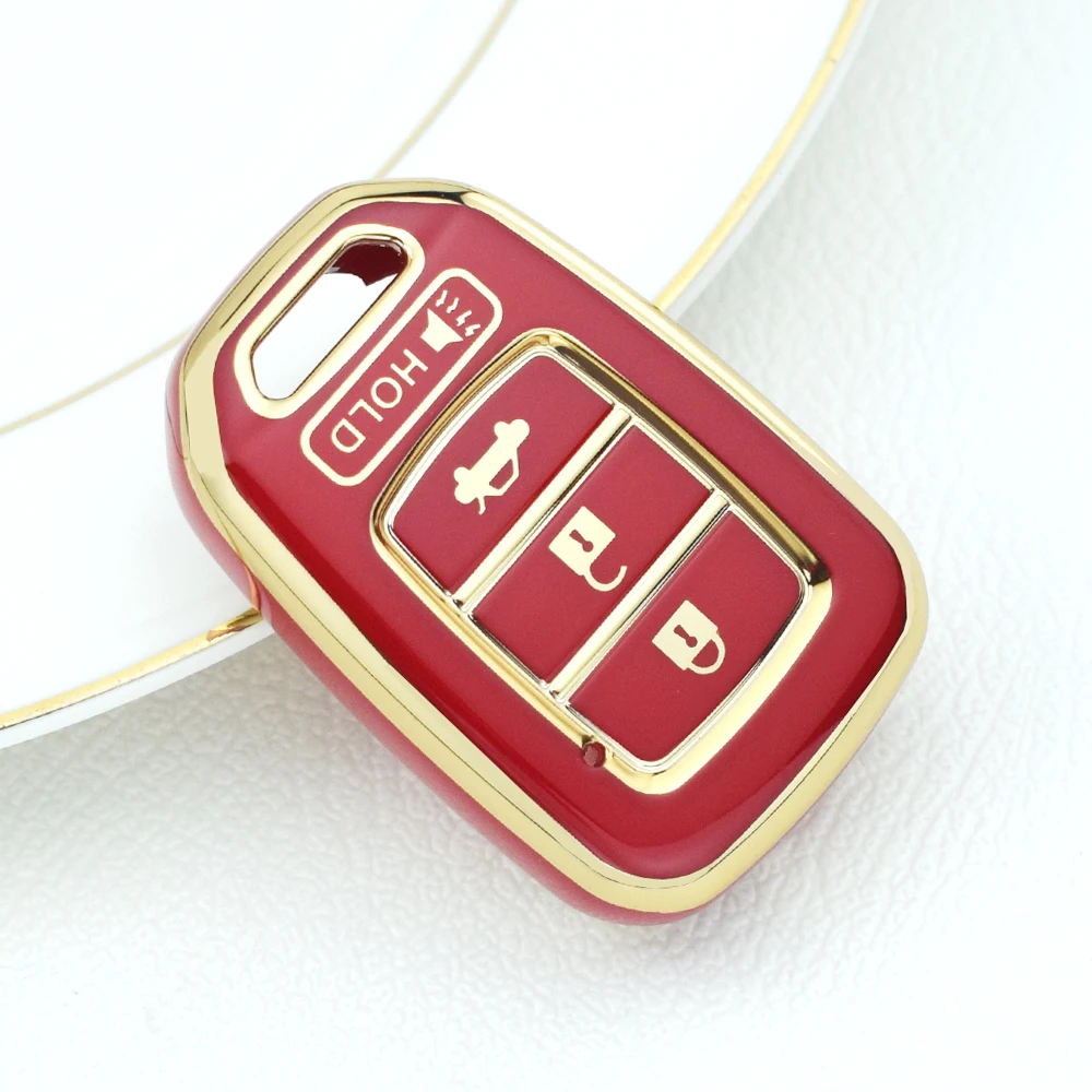 4 Buttons Remote Car Key Shell Case Cover Fob for Honda GREIZ Civic City XRV Vezel Protector Keychain Accessories