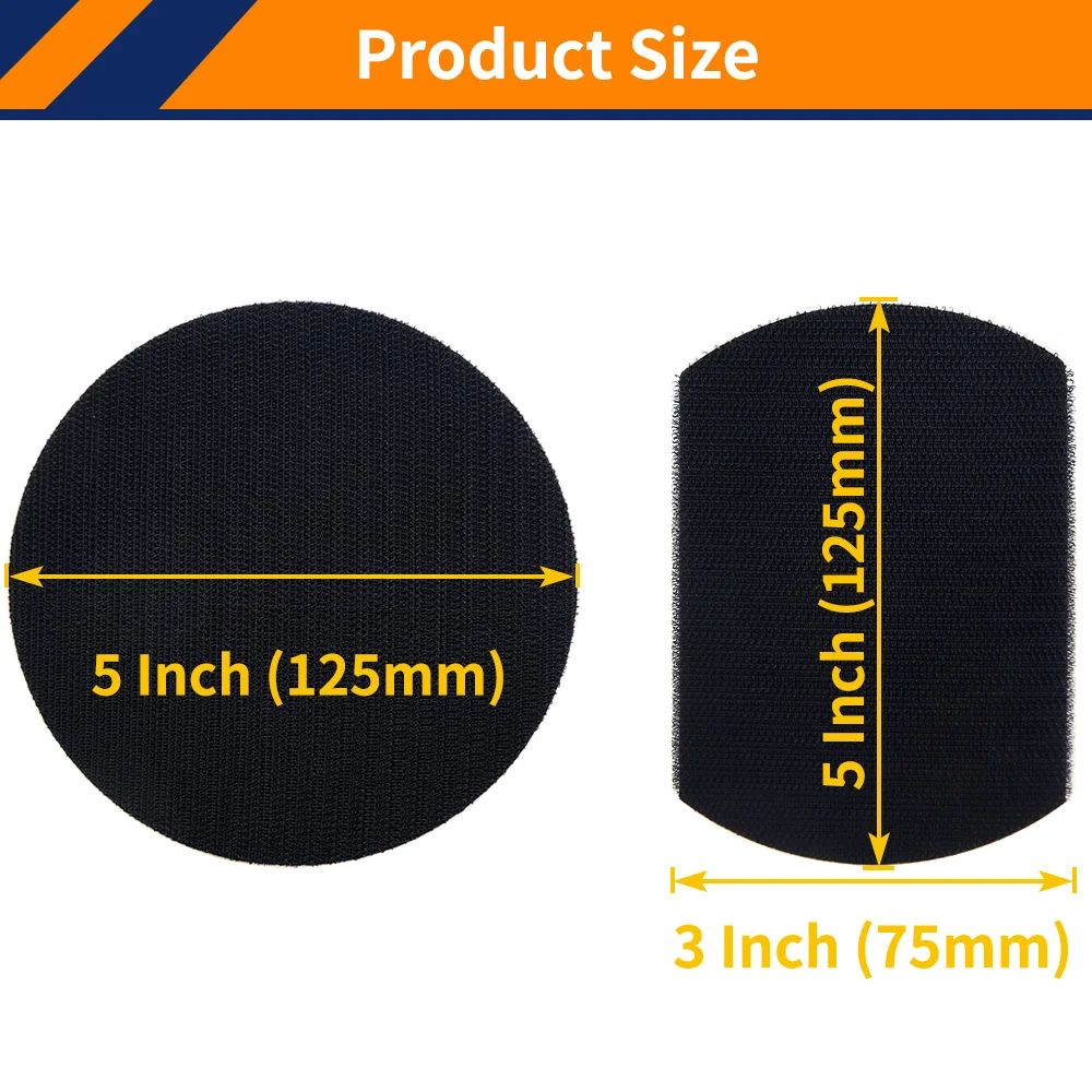 5 Inch Round Hook and Loop Hand Sanding Block Mouse-Shaped Hand Sanding Block Pad for 125mm Sandpaper Sanding Disc Polishing Pad