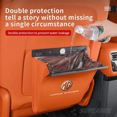 MG ZS HS ES5 MG4 EV 전기 MGS5 EV MG3 MG5 MG6 MG7 EZS ONE 차량용 LED 시트 등받이 걸이식 휴지통/쓰레기봉투 MG ZS HS ES5 MG4 EV 전기 MGS5 EV MG3 MG5 MG6 MG7 EZS ONE 차량용 LED 시트 등받이 걸이식 휴지통/쓰레기봉투