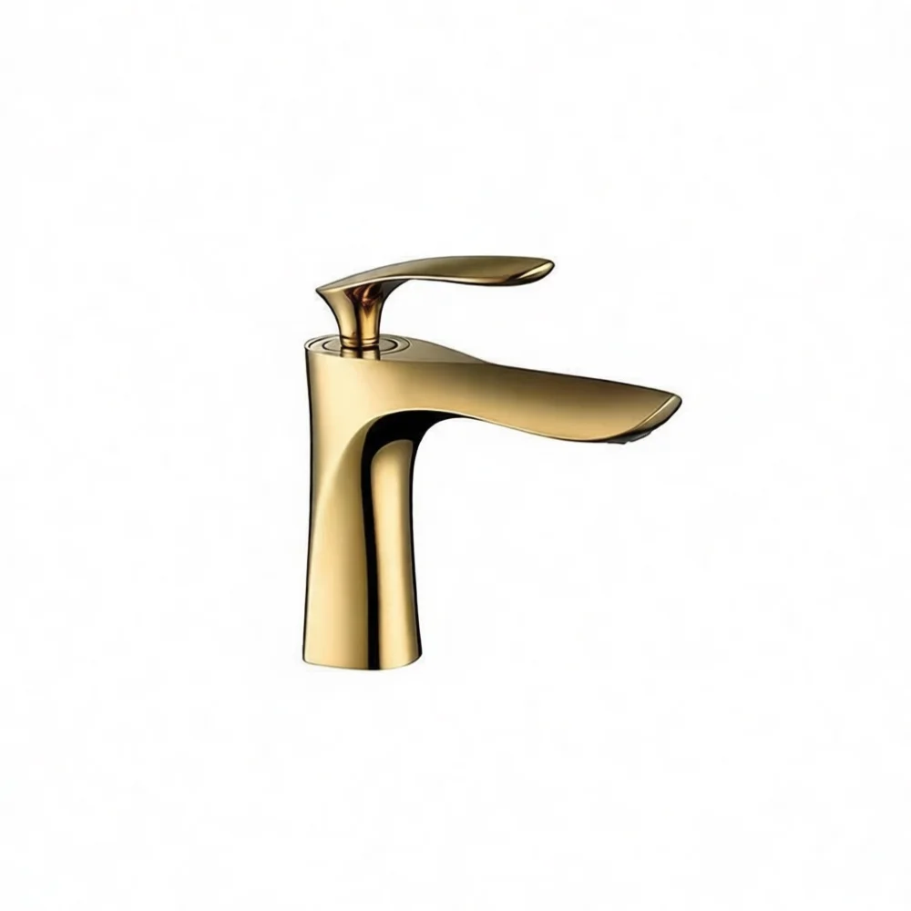 Exquisite Copper Bathroom Faucet Tall Maple Leaf Spout Hot Cold Mixer Tap Single Handle Vessel Vanity Sink Faucet Accessory