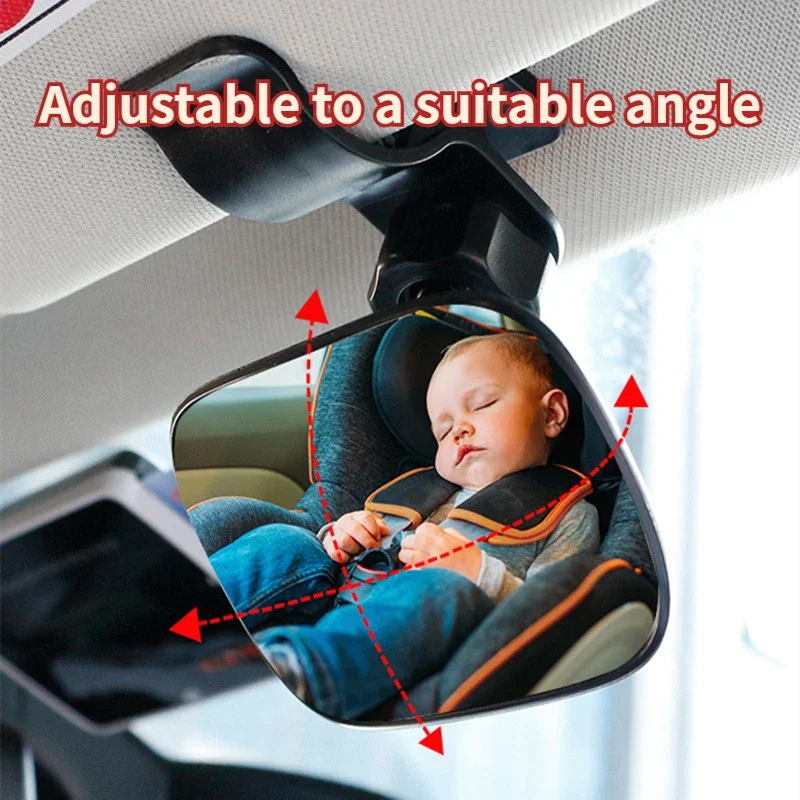 GEFENSI 2 In 1 Kids Monitor Baby Rear View Mirror In-Car Baby Observation Mirror Car Rear Seat Child Safety Mirror Easy Installa
