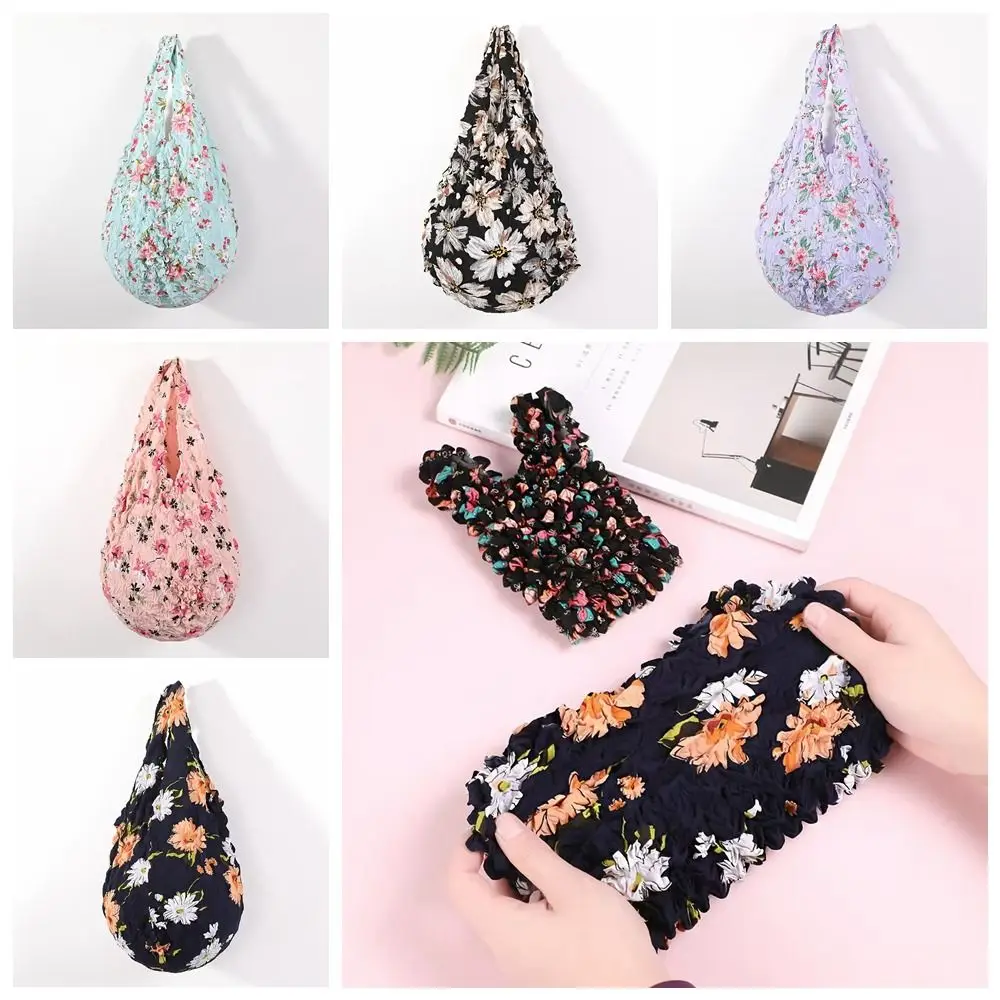 Reusable Bubble Foldable Stretch Bag Shopping Bag Large Capacity Magic Stretch Puff Bag Multi Purpose Chiffon