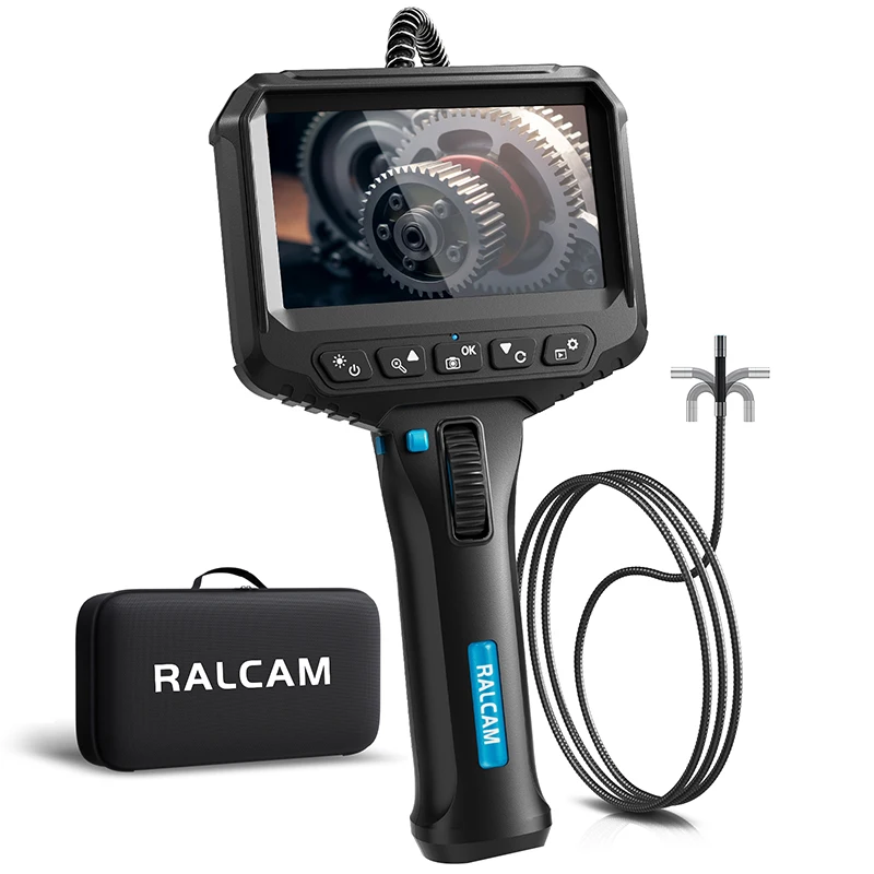 180 Degree 4.3 Inch Screen IP67 Waterproof Inspection Endoscope Camera Steering Borescope for Automotive Engine Checking