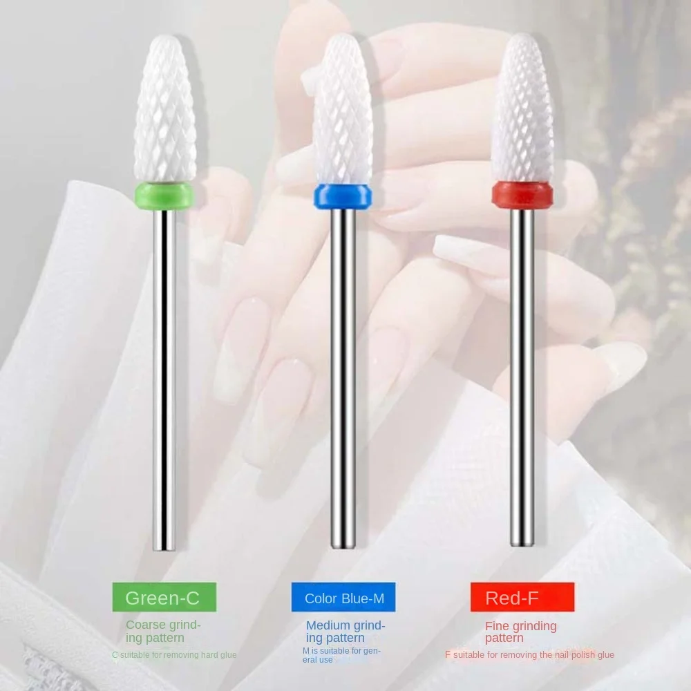 

10Pcs/set Gel Removal Polishing Cuticle Nail Polishing Head Electric Nail Grinder Accessories Ceramic Nail Drill Bits