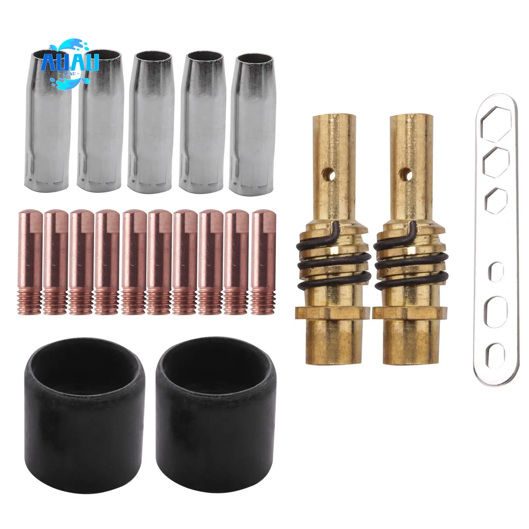 

AUAU-20Pcs Nozzles Contact Tips Holders Mig Welder Consumable Accessory For 15Ak Mb15 Mig Co2 Welding Torch