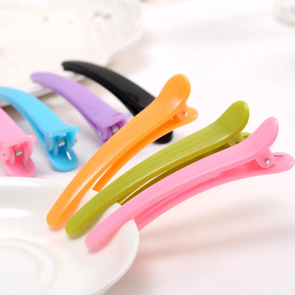 

12pcs 8Cm Candy Color Translucent Duckbill Clips For Women Strong Hold Stylish Hair Accessories All Hair Types