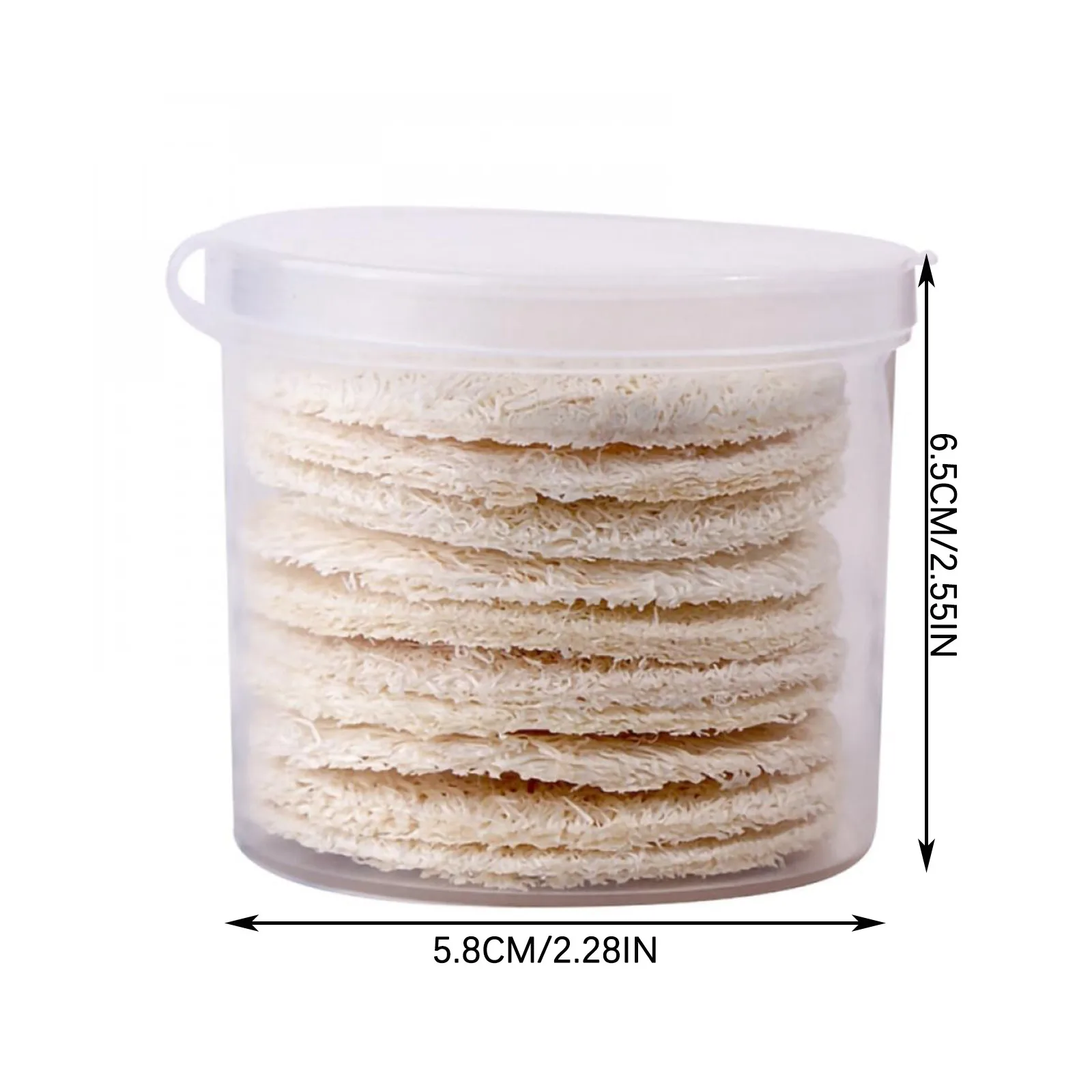 10 Pcs Natural Loofah Sponge Exfoliating Face Pads Facial Body Scrubbers Pad When Bath Shower Exfoliates Loofa sponge Tools