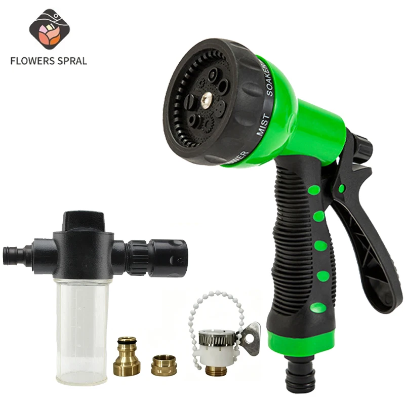 FLOWERS SPRAL Hochdruck-Gartenwasserpistole Schlauchdüse Autowäsche Gartenwassersprüher Bewässerungsrohr Düse Sprinkler ﻿