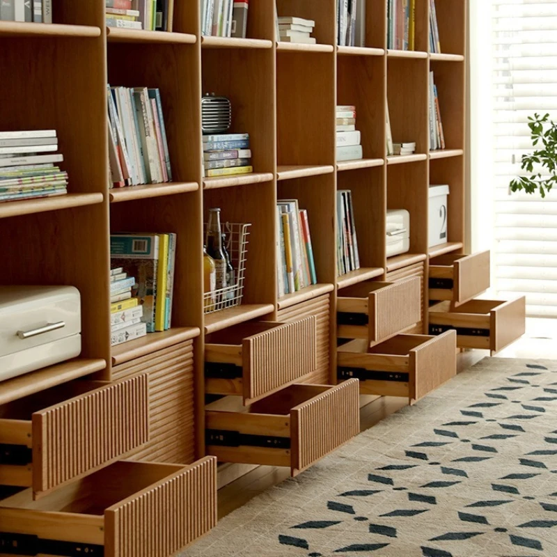 収納オーガナイザー本棚北欧リビングルームシンプルな多機能本棚寝室木製家具Boekenkast MH40SJ