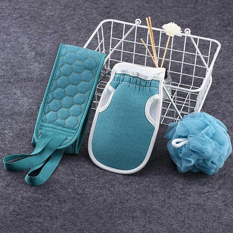 

Body Cleaning Washcloth Soft Brush Home Hotel Bathroom Shower Ball Back Scrubber Set Exfoliating Skin Towel Bath Gloves