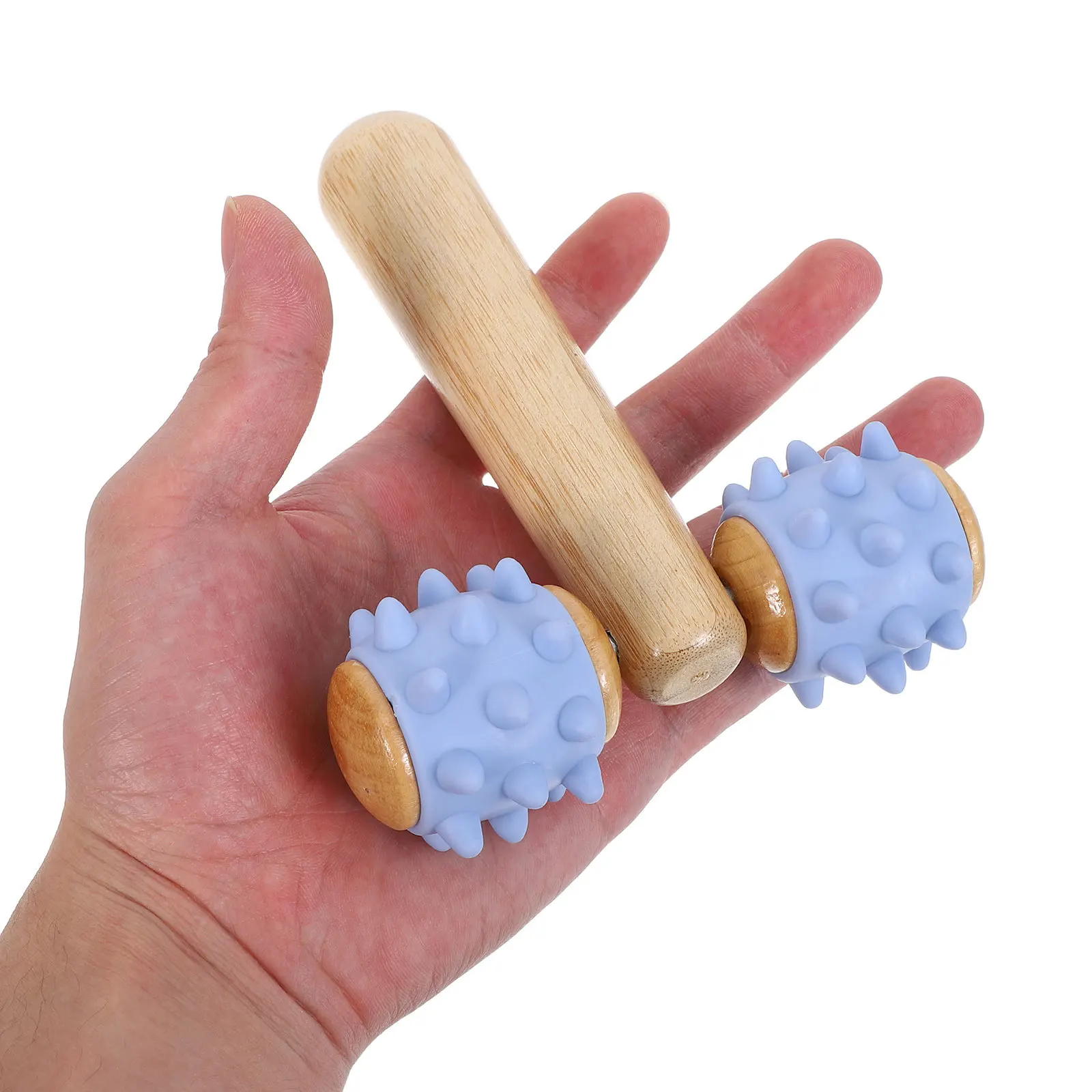 

Wooden Massage Roller Natural Material Body Massage Handheld Relaxation Therapy Pain Relief Deep Tissue Massager Muscle Foot
