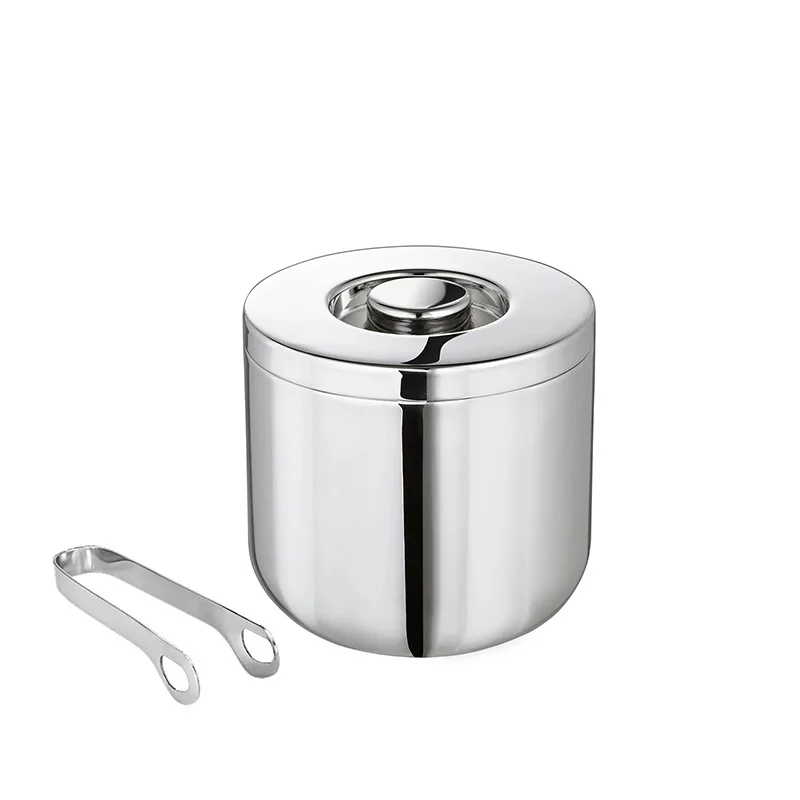 Nordic double-layer stainless steel ice bucket household wine set high value wine champagne beer red wine chilled ice bucket