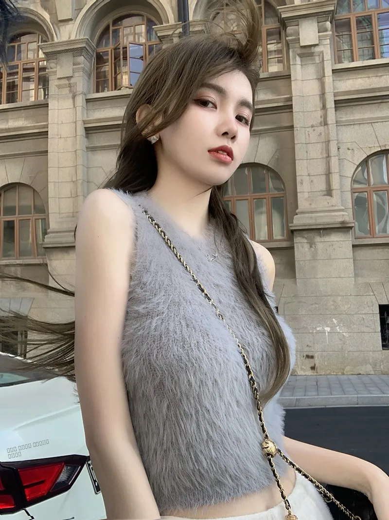 เสื้อสเวตเตอร์ผู้หญิงแฟชั่นฤดูใบไม้ผลิ ฤดูใบไม้ร่วง ฤดูหนาว อุ่นสบาย ทรงกลม ใส่เป็นเสื้อนอกหรือเสื้อซับในได้