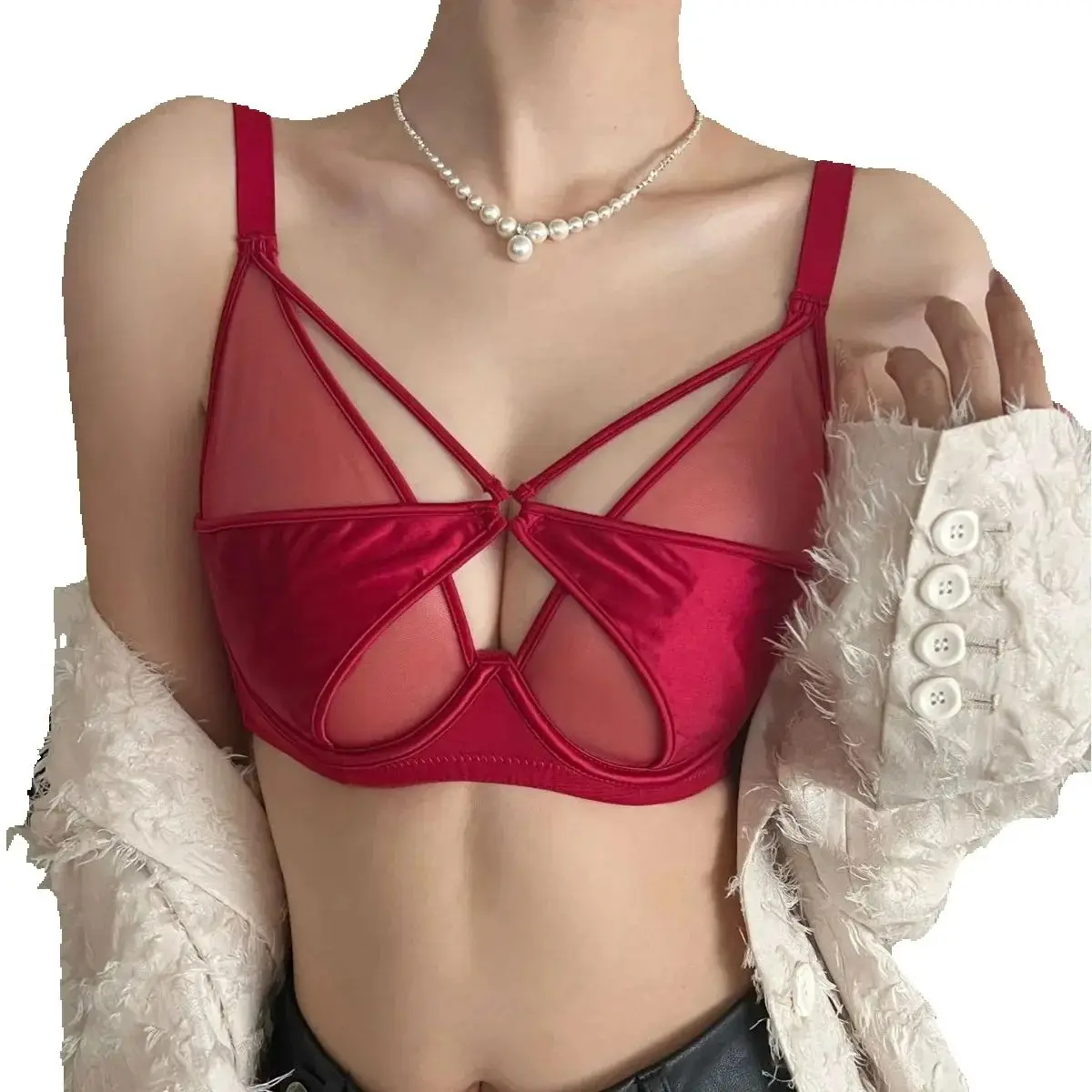 

Underwear Women Soft Steel Ring Push-up Top Up Adjustable Bra 34-40BC 34-44DE Wom Unlined Bra for Women Large Sizen's Intimates
