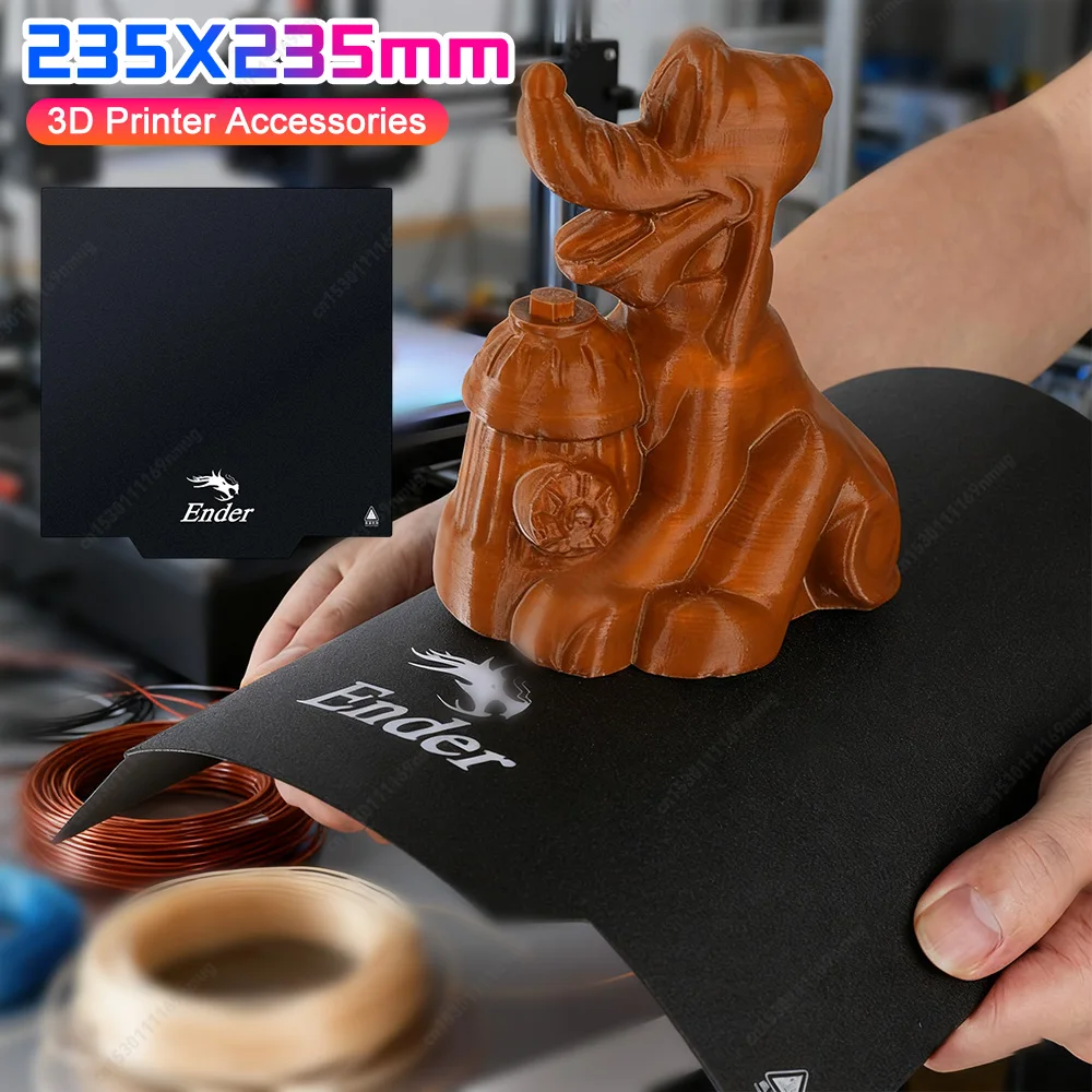 

3d Printer Heating Bed Cover With Edge Soft Magnet Sticker High Temperature Resistant Suitable For Creality Ender 3/Ender 3 Pro