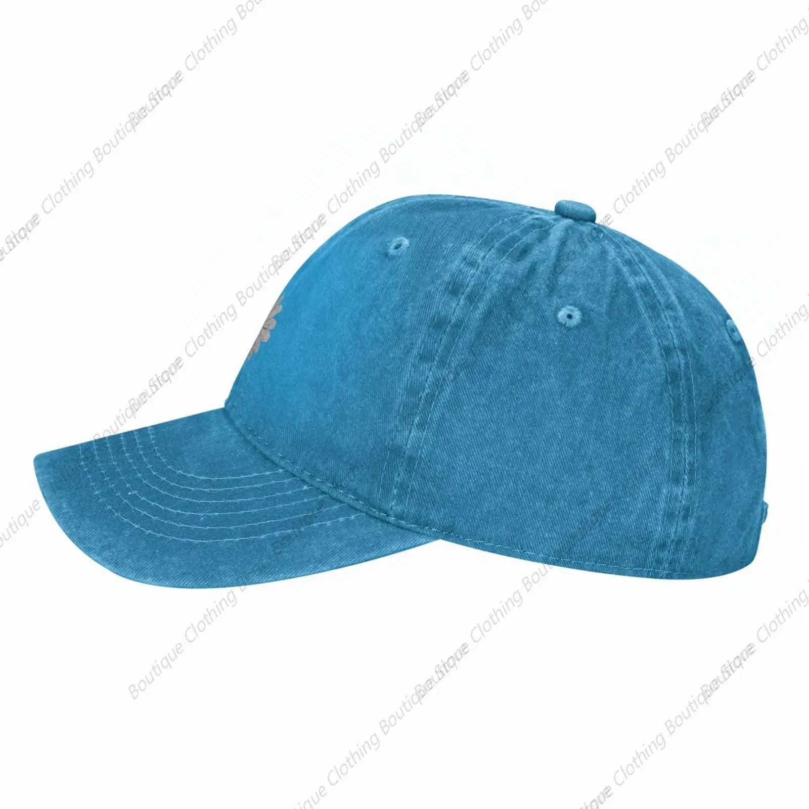 LivableLoft Daisy Unisex Vintage Washed Distressed Baseball Cap Twill Adjustable Dad Hat Blue