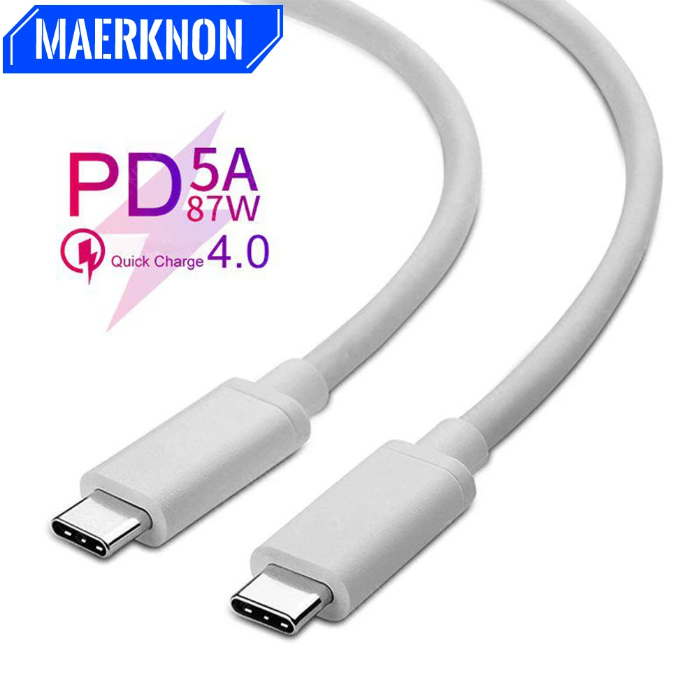 USB C to USB Type C Cable For Xiaomi Samsung iPad Quick Charge 4.0 PD 100W Fast Charging For MacBook iPad Pro Quick Charge Cable