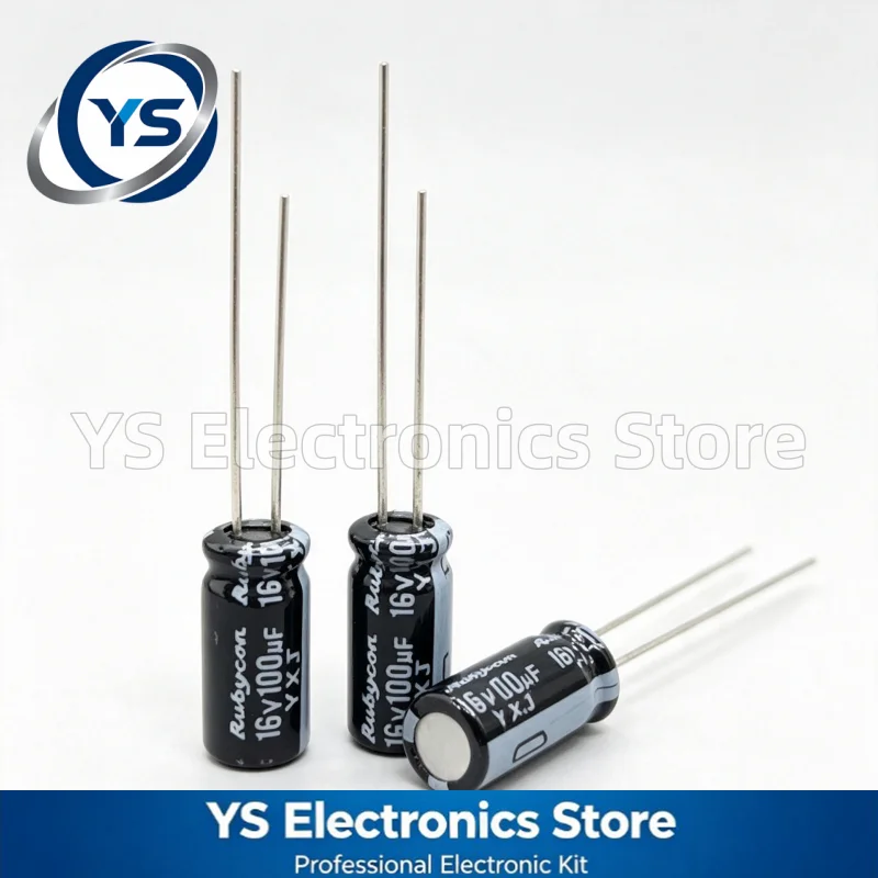 Rubycon YXJ Series 16V100UF 5x11mm 16YXJ100MT15X11 16V 100UF 100UF16V Electrolytic Capacitor Brand New Genuine Capacitors 20%