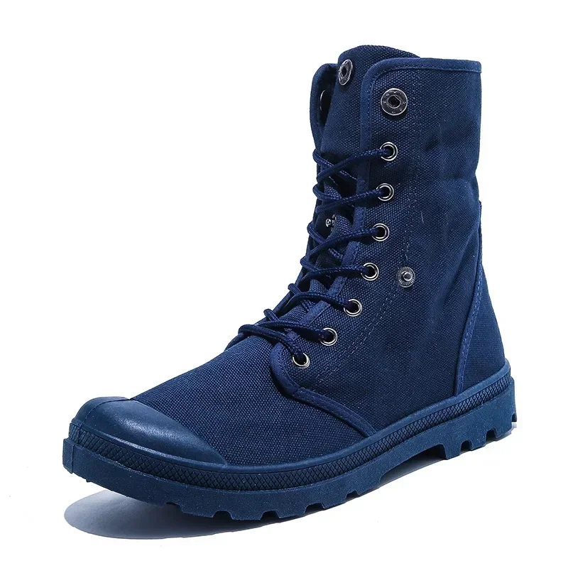 Whoholl-Botas informales de lona para hombre, zapatos de trabajo de alta calidad, para exteriores, estilo Retro, para el desierto, talla 39-46, para primavera y otoño, 2024