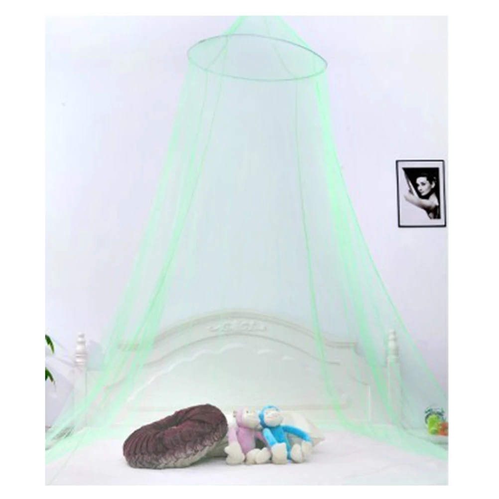 

Round Dome Mosquito Net Bed Canopy White Lace Detachable Easy Clean Sturdy Frame Sleeping Guard for Baby Bed Net