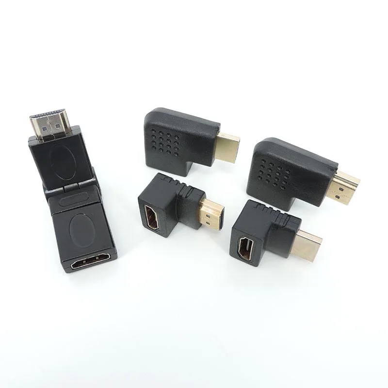 Adapter zgodny z HDMI pod kątem prostym Konwerter męski na żeński Złącze Mini/Micro HDMI-kompatybilny przedłużacz W28