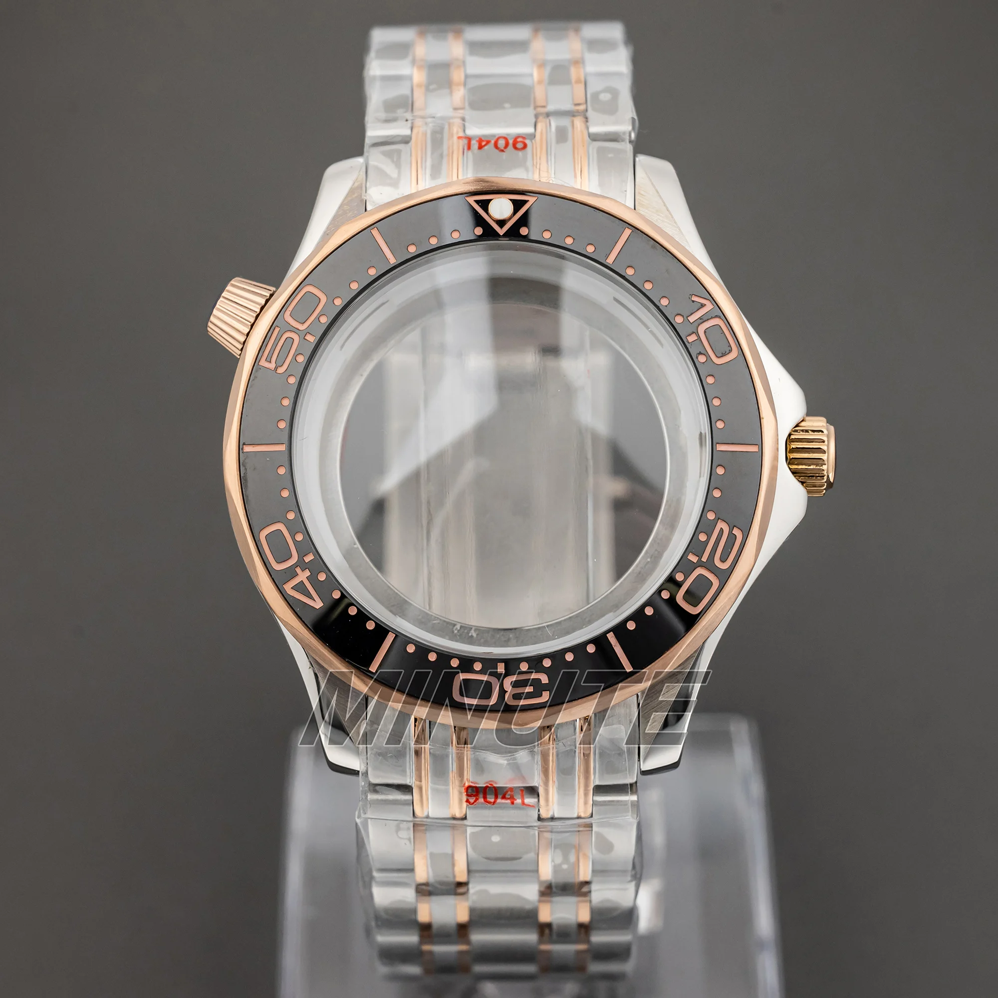 

Watch Accessories NH35 Case Band for Seamaster 300 Two Tone Stainless Steel 41mm Watch Case Strap fit NH35/36 Automatic Movement