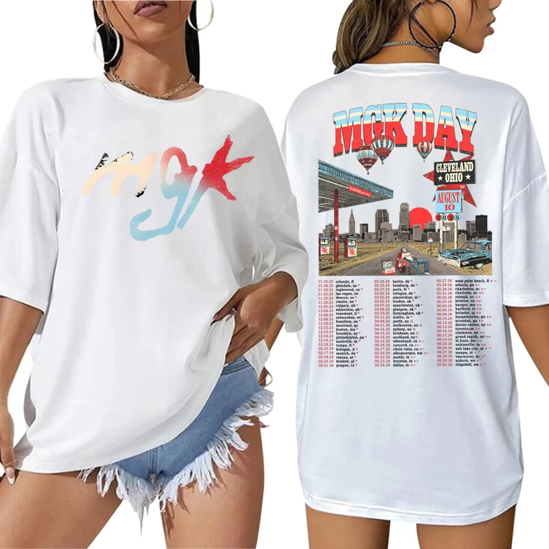 قميص MGK Lost Americana Tour 2026 Machine Gun Kelly لقميص جرافيك هدية للمعجبين مقاس كبير