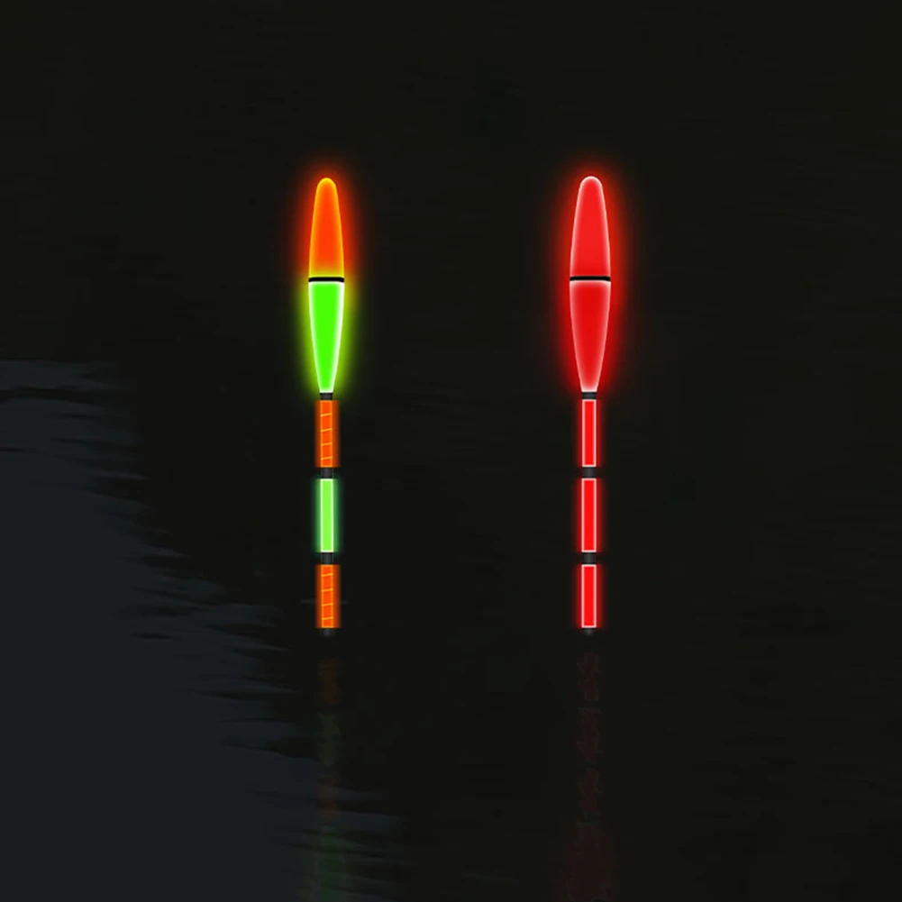 Electric Fishing Bite Floats Luminous Light Stick Float Thickened Eye-catching Bite Hook Color Changing Night Accessories Tackle