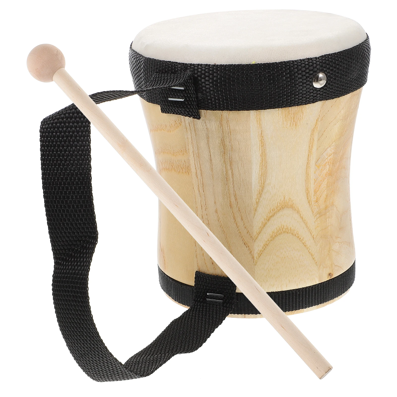 

Wooden Drum Hand-patterned Drum Teaching Aids Lightweight Compact Design Wear-resistant Music Celebration Performance