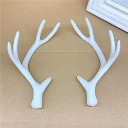 White Clear Artificial Horn Simulation Deer Antler DIY Hair Band for Cosplay and Festival Home Decoration