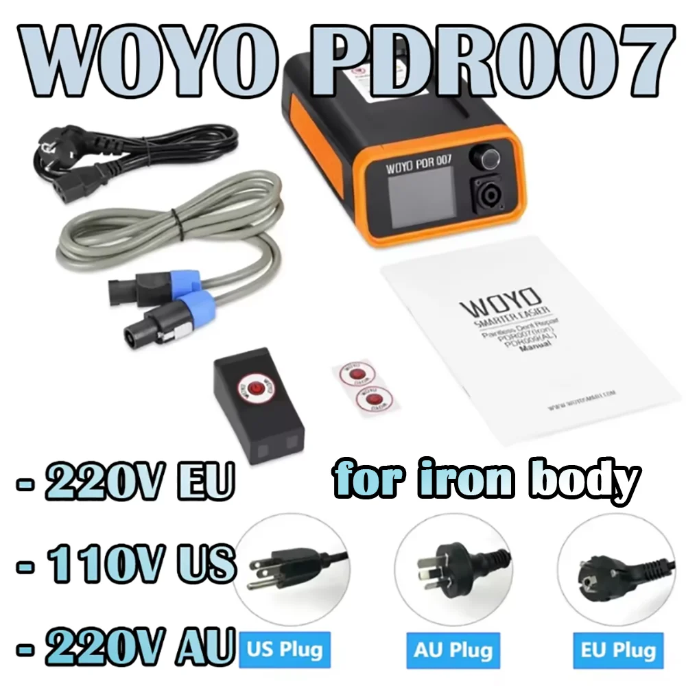 

WOYO PDR007 для утюга, усовершенствованный инструмент для ремонта вмятин краски без повреждений, электромагнитный индукционный измеритель для инструмента для ремонта листового железа