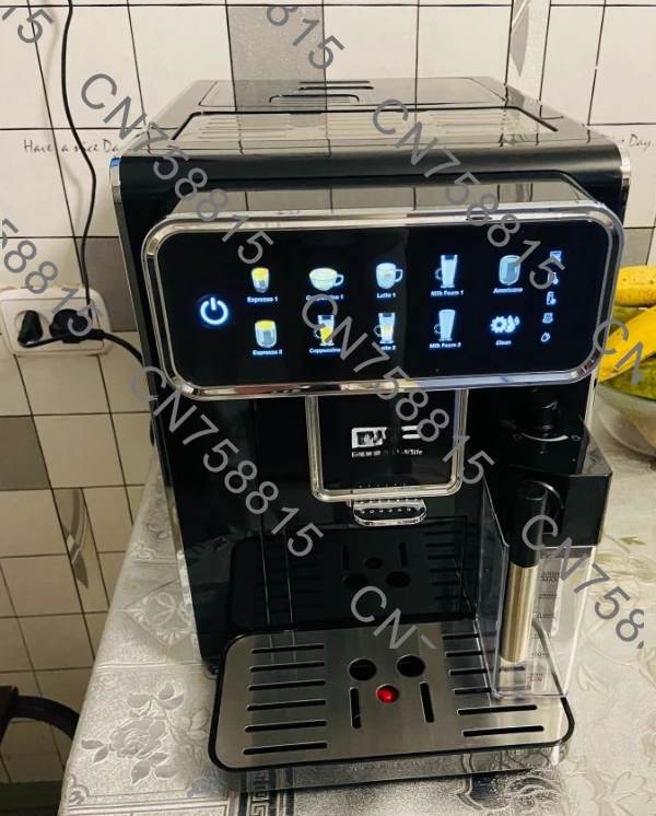 

Milk foam Italian coffee machine, automatic 3-in-1 coffee machine for grinding coffee beans and equipment with milk cans