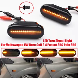 2X LED Dynamic Side Marker Turn Signal Light Indicator for VW Bora Golf 3 4 MK4 Jette Lupo Passat Z2 3BG Polo SB6 SEAT Ibiza T5