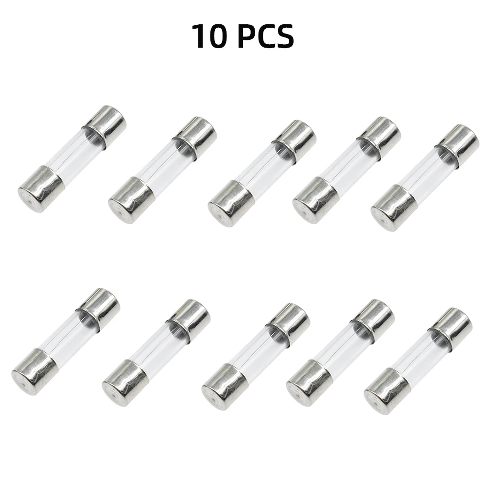 10 unids/lote 5*20mm 6*30mm fusibles de tubo de vidrio de soplado rápido 5mm x 20mm 6mm x 30mm 250V 1A 2A 3A 4A 5A 7A 8A 10A AMP fusible de soplado rápido