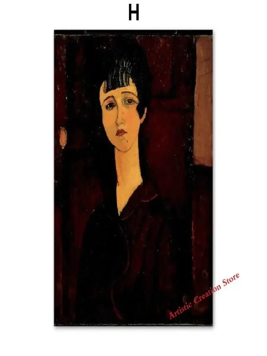 Amedeo Modigliani Vintage Women Canvas Art Print - Classic Wall Decor for Living Room