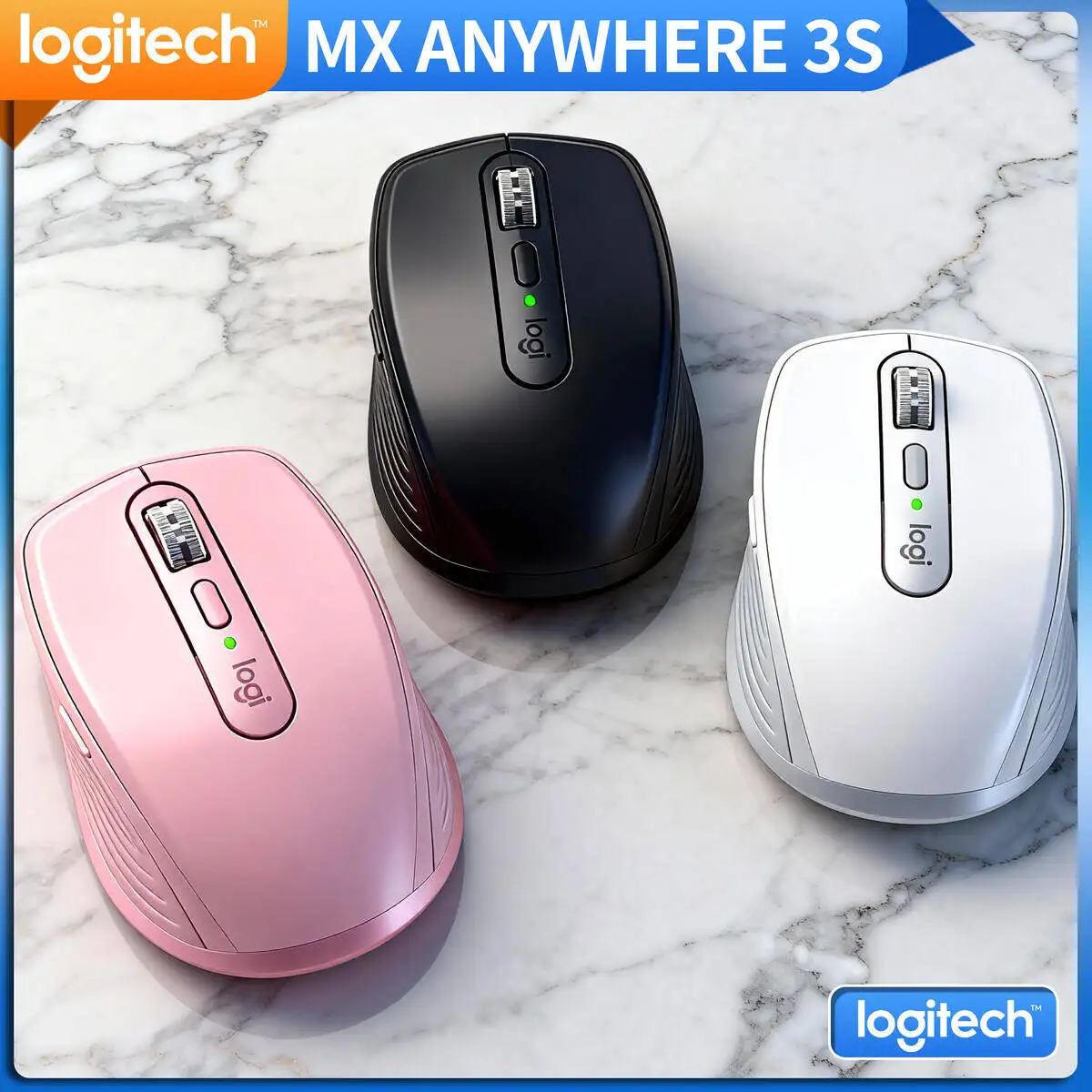 

Logitech MX Anywhere 3S Bluetooth Mouse Customizable DPI 4000 High Precision Fast Scrolling for Windows Mac Work