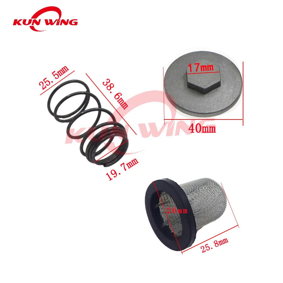 1 Set Oil Filter Drain Plug Screw for GY6 50 125 150 Moped Scooter for Baotian Benzhou Znen Taotao Engine Parts