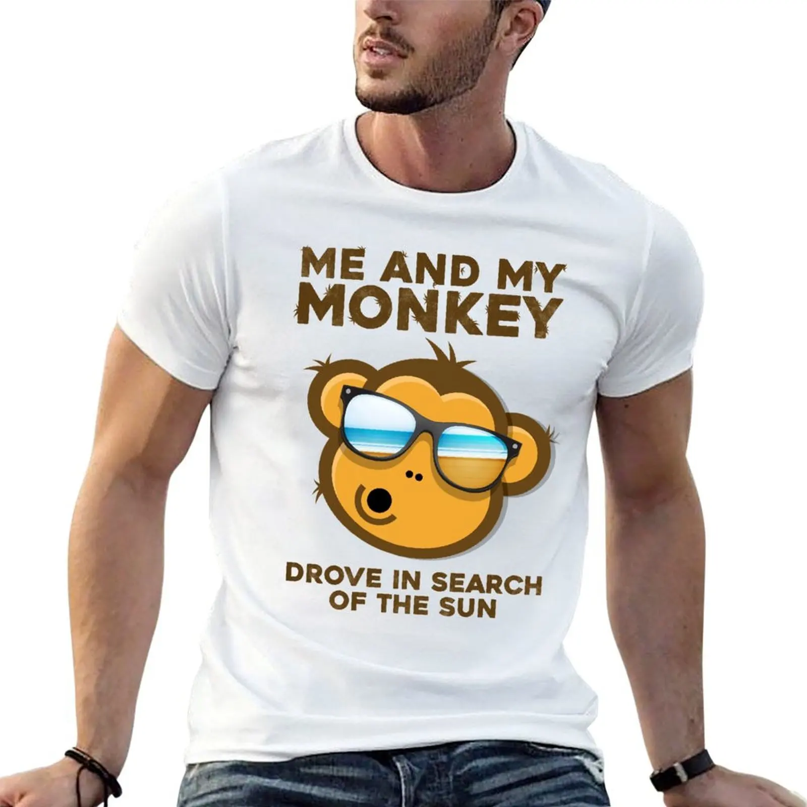 

onkey Sun Humor Me and my Monkey Mind Crazyness T-Shirt t shirt for man t shirt for man 100 percent cotton T-Shirt